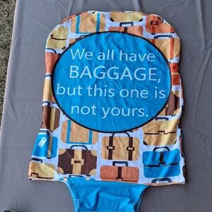 Colorful Luggage Cover with Quote
